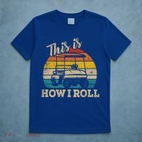 This Is How I Roll Retro Vintage Golf Cart Funny Golfing Gift T-Shirt thumb 5