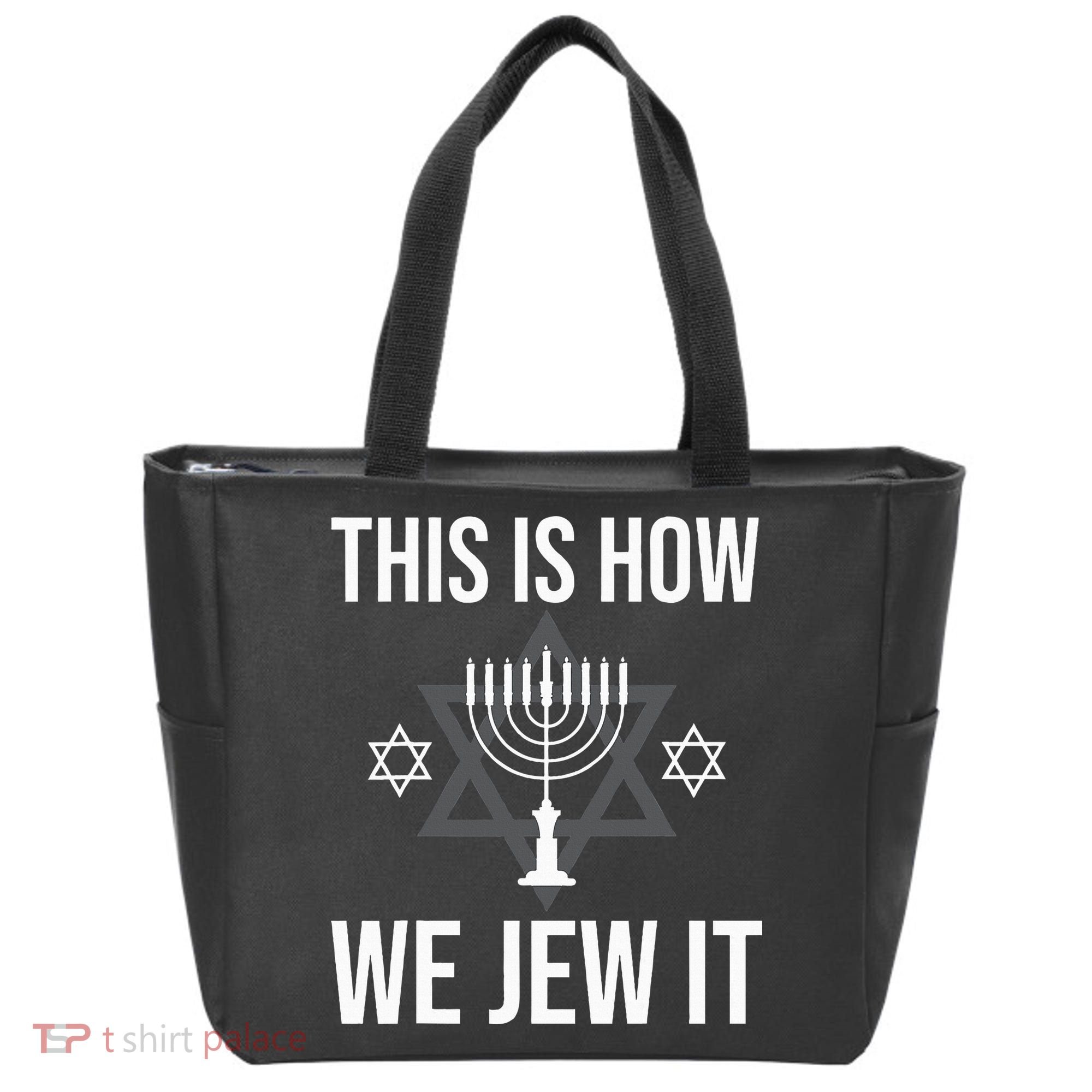 This Is How We Jew It  Jewish Chanukkah Hanukkah Tote Bag