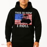 This Is How I Roll Golf Cart Driver American Flag Golfing Hoodie thumb 2