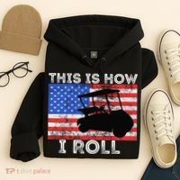 This Is How I Roll Golf Cart Driver American Flag Golfing Hoodie thumb 4