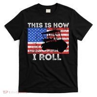 This Is How I Roll Golf Cart Driver American Flag Golfing T-Shirt thumb 0