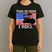 This Is How I Roll Golf Cart Driver American Flag Golfing T-Shirt thumb 4