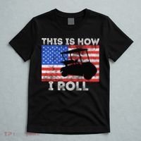 This Is How I Roll Golf Cart Driver American Flag Golfing T-Shirt thumb 5