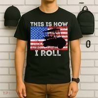 This Is How I Roll Golf Cart Driver American Flag Golfing T-Shirt thumb 6