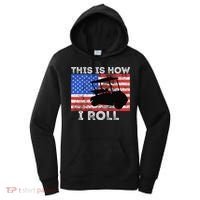 This Is How I Roll Golf Cart Driver American Flag Golfing Women's Hoodie thumb 0