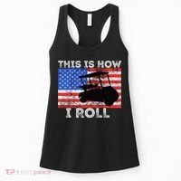 This Is How I Roll Golf Cart Driver American Flag Golfing Women's Tank Top thumb 0