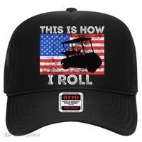 This Is How I Roll Golf Cart Driver American Flag Golfing Hat thumb 0