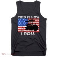 This Is How I Roll Golf Cart Driver American Flag Golfing Tank Top thumb 0