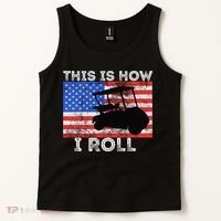 This Is How I Roll Golf Cart Driver American Flag Golfing Tank Top thumb 2