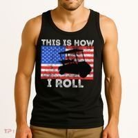 This Is How I Roll Golf Cart Driver American Flag Golfing Tank Top thumb 3
