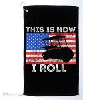 This Is How I Roll Golf Cart Driver American Flag Golfing Golf Towel thumb 0
