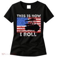 This Is How I Roll Golf Cart Driver American Flag Golfing Women's T-Shirt thumb 0