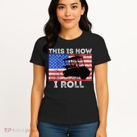 This Is How I Roll Golf Cart Driver American Flag Golfing Women's T-Shirt thumb 4