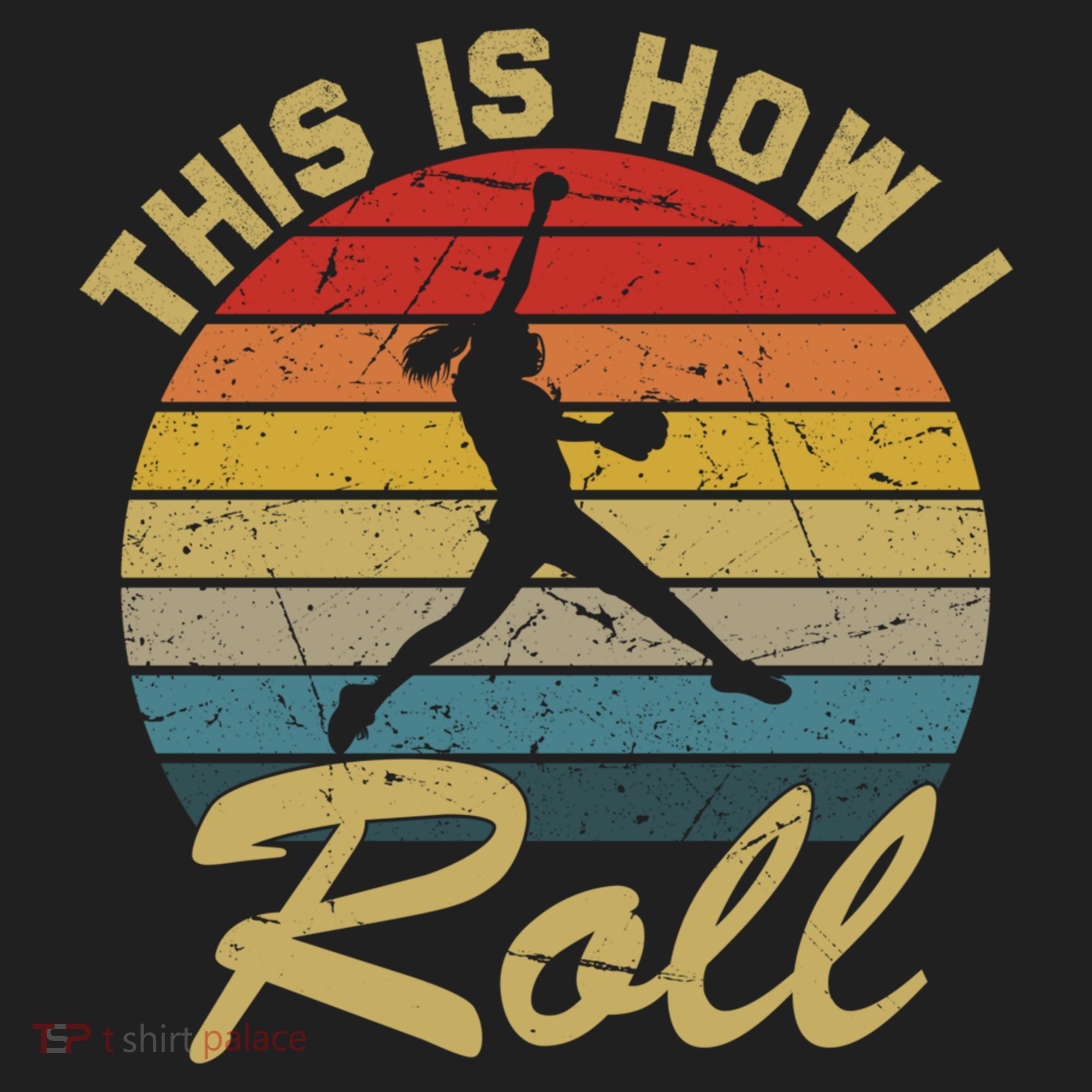 This Is How I Roll Retro Softball Girls Gift Hat