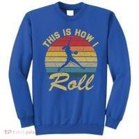 This Is How I Roll Retro Softball Girls Gift Sweatshirt thumb 0