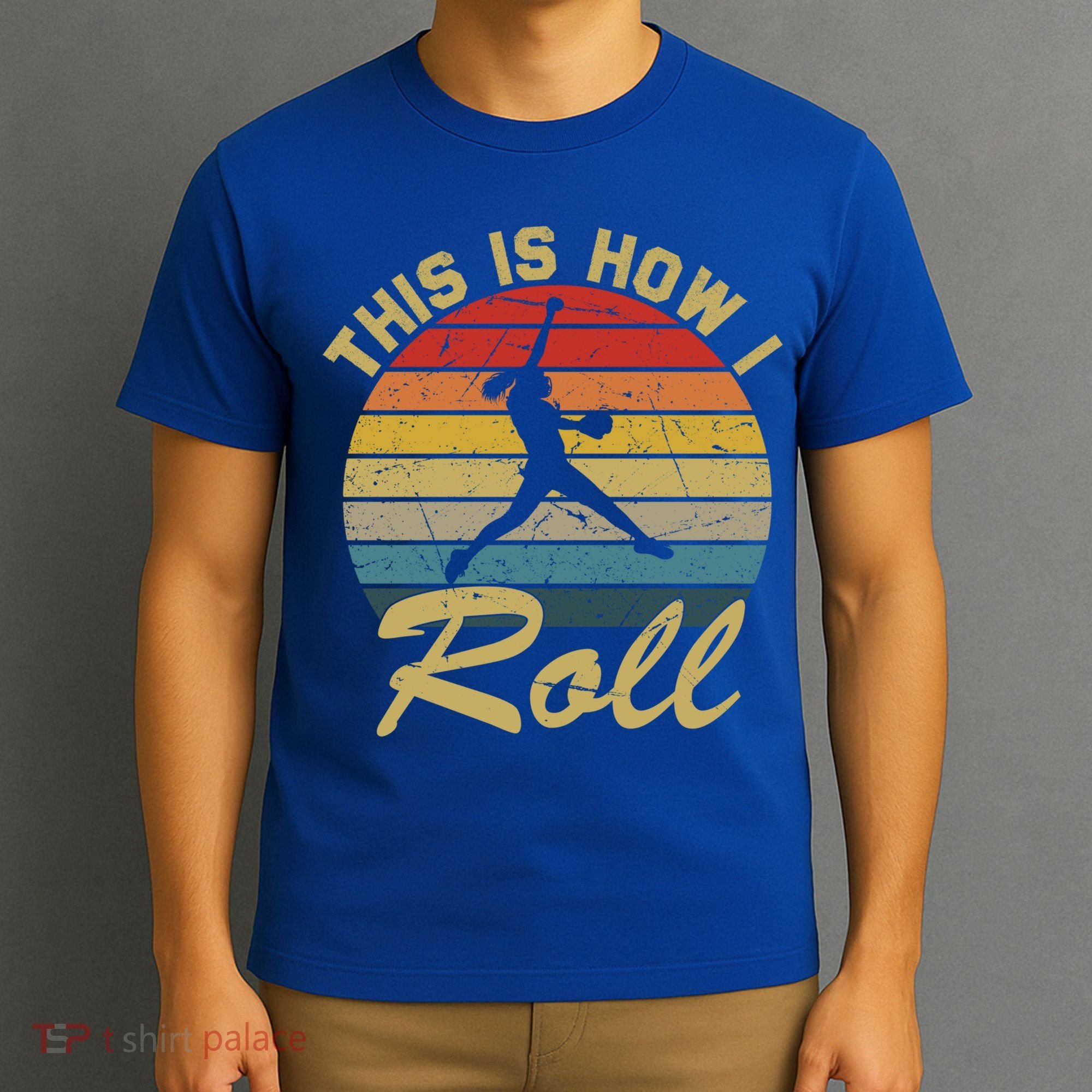 This Is How I Roll Retro Softball Girls Gift T-Shirt
