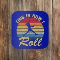 This Is How I Roll Retro Softball Girls Gift Coaster thumb 0