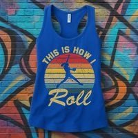 This Is How I Roll Retro Softball Girls Gift Women's Tank Top thumb 3