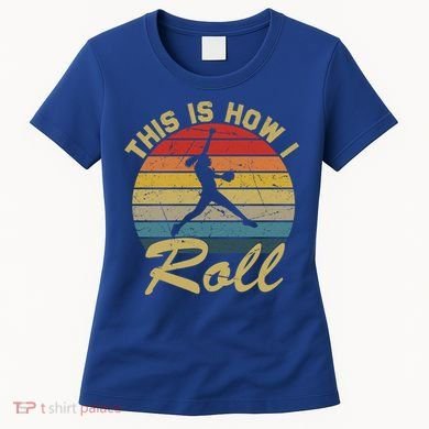 This Is How I Roll Retro Softball Girls Gift Women's T-Shirt