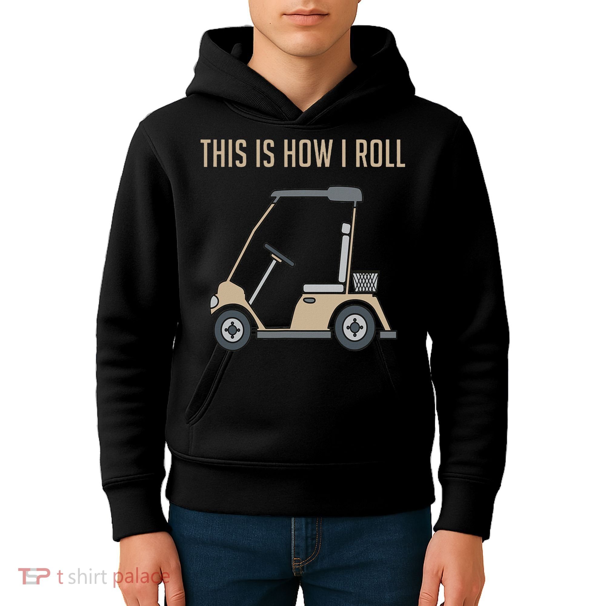 This Is How I Roll Golf Cart Funny Golfers Kids Hoodie