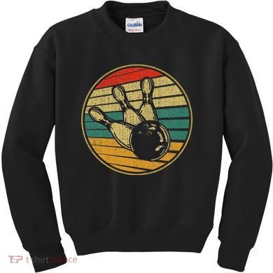 This Is How I Roll Vintage Retro Bowling 60s 70s Bowler Kids Sweatshirt