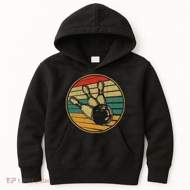 This Is How I Roll Vintage Retro Bowling 60s 70s Bowler Kids Hoodie