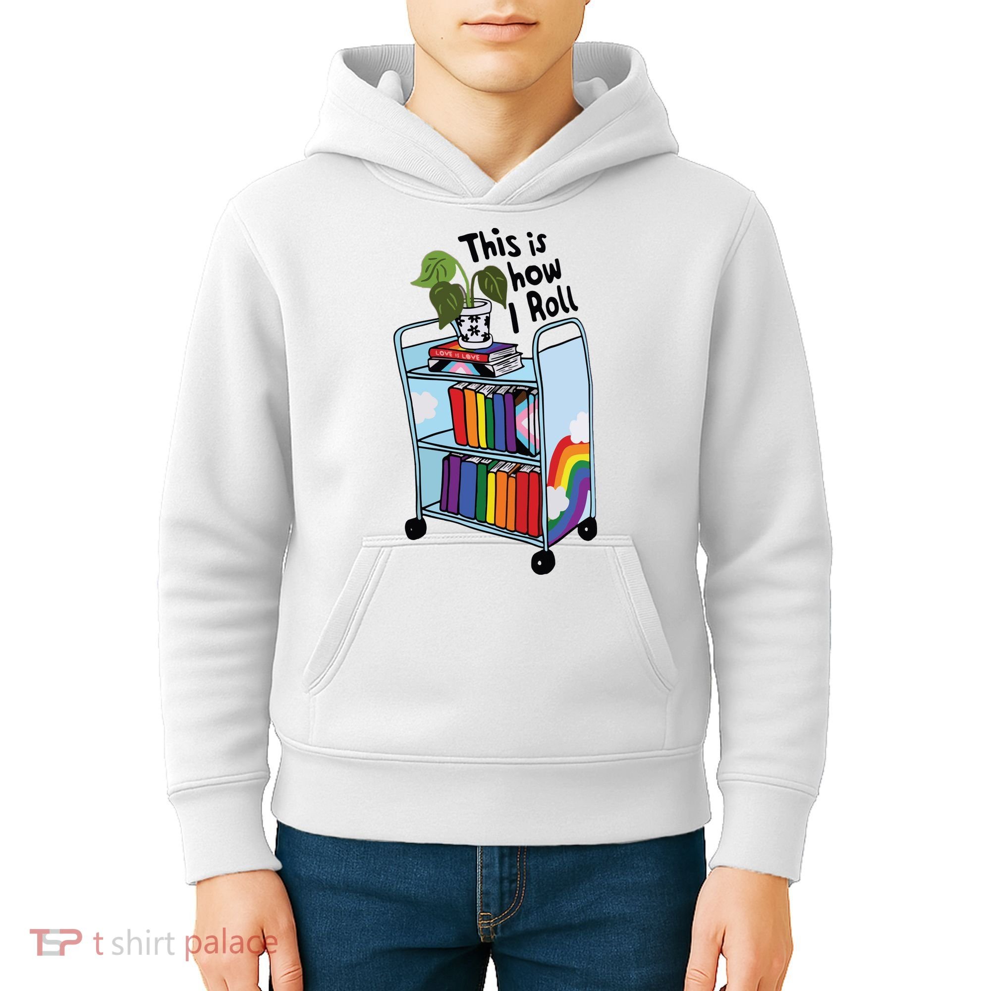 This Is How I Roll Pride Lgbtqia Library Kids Hoodie