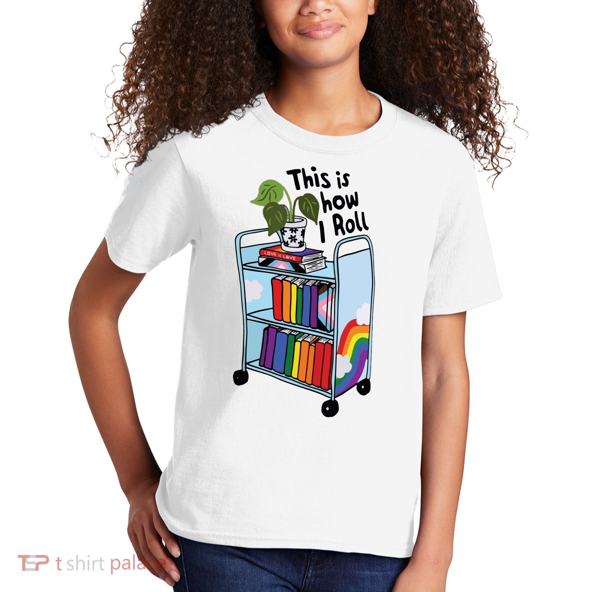 This Is How I Roll Pride Lgbtqia Library Kids T-Shirt