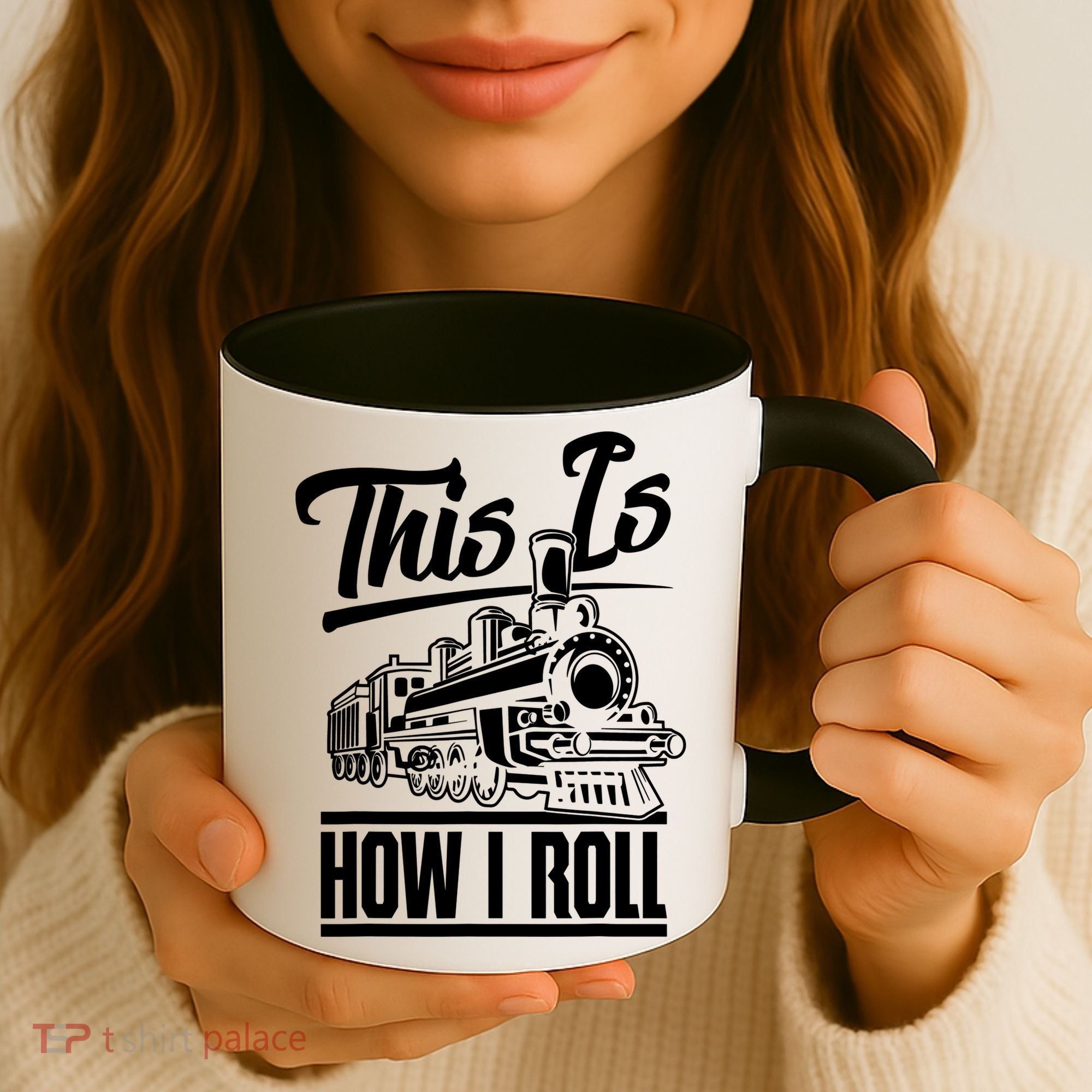 This Is How I Roll Train Engineer & Railroad Lovers TShirt Coffee Mug