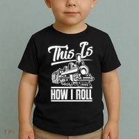 This Is How I Roll Train Engineer & Railroad Lovers TShirt Toddler T-Shirt thumb 2
