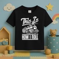This Is How I Roll Train Engineer & Railroad Lovers TShirt Toddler T-Shirt thumb 3