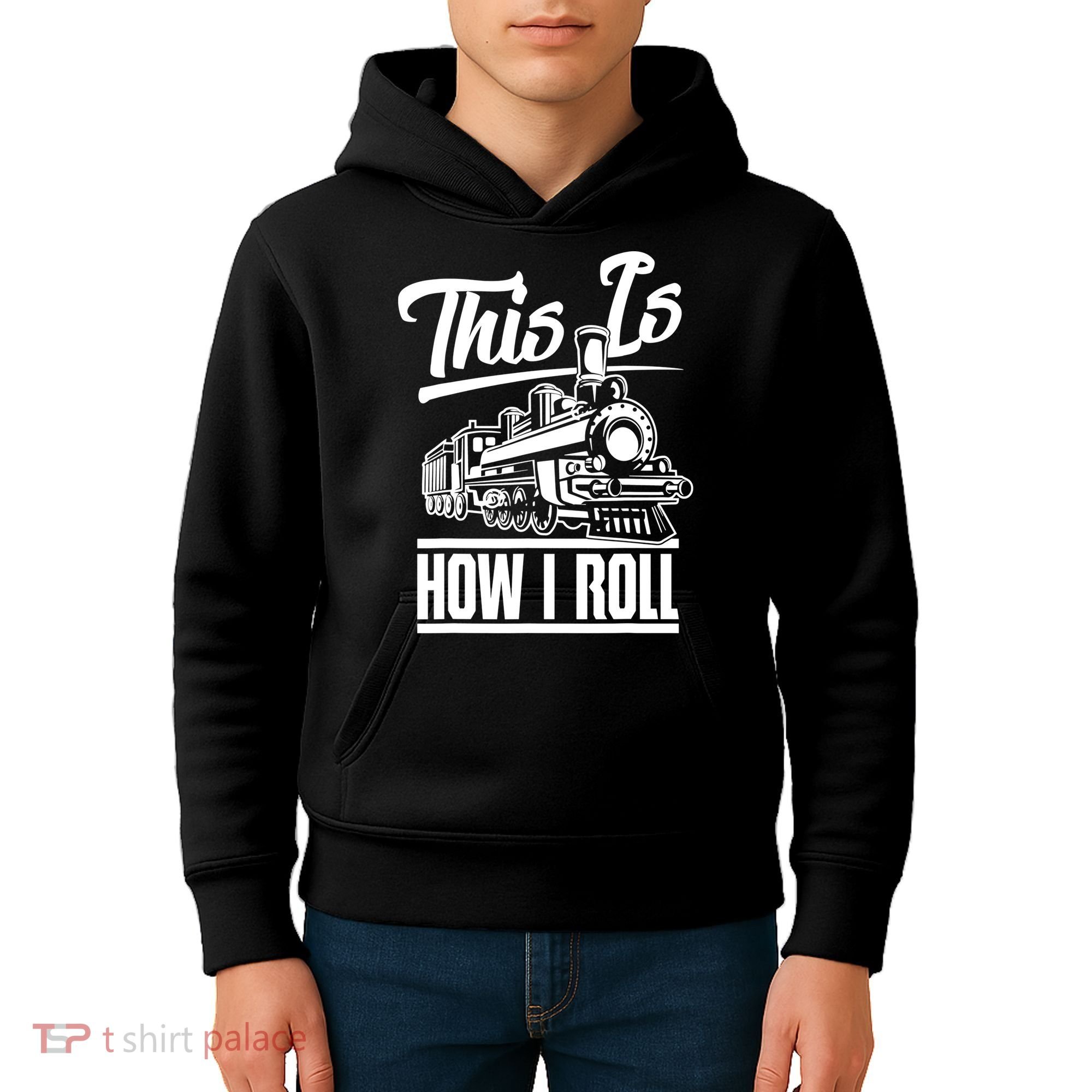 This Is How I Roll Train Engineer & Railroad Lovers TShirt Kids Hoodie