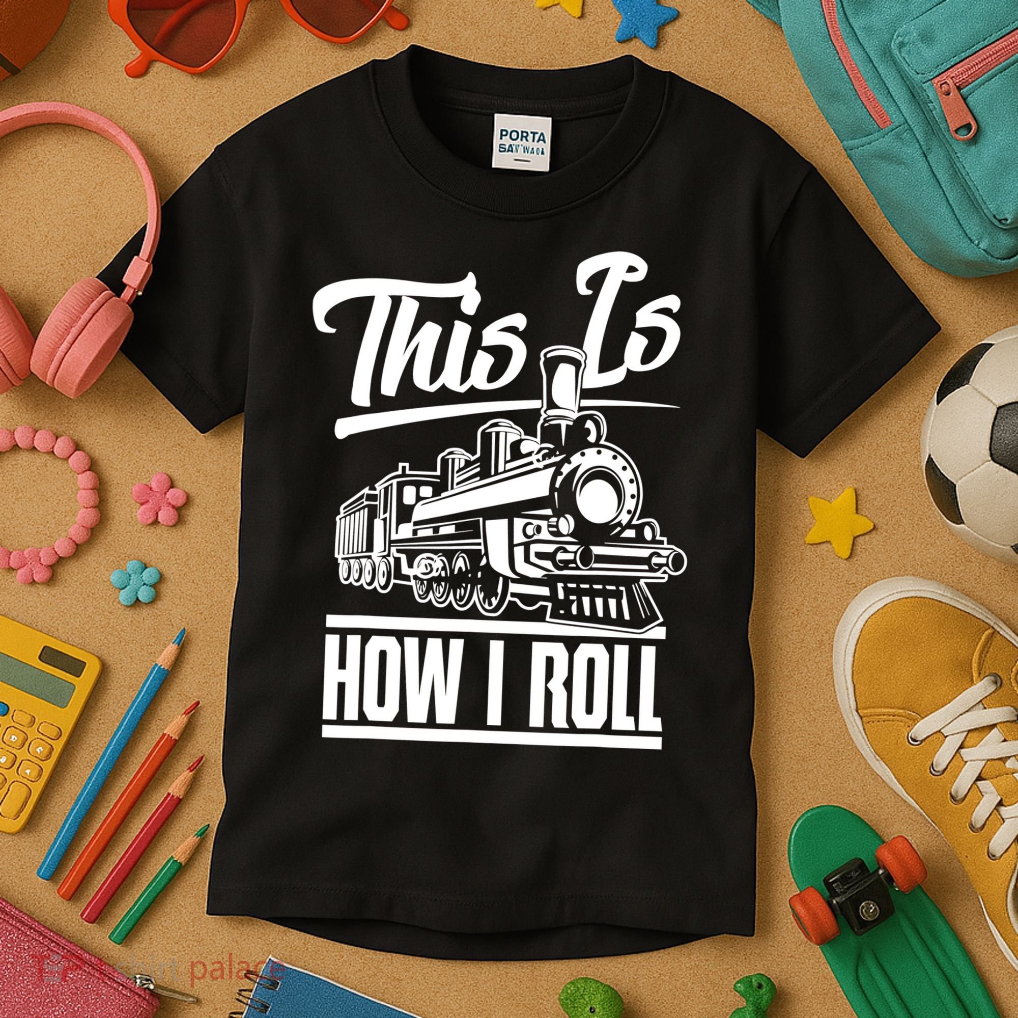 This Is How I Roll Train Engineer & Railroad Lovers TShirt Kids T-Shirt
