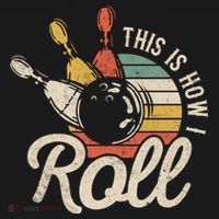 This Is How I Roll Retro Bowling Bowler Funny Gift Great Gift Bucket Hat thumb 4