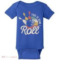 This Is How I Roll Retro Bowling Bowler Funny Gift Great Gift Baby Bodysuit thumb 0