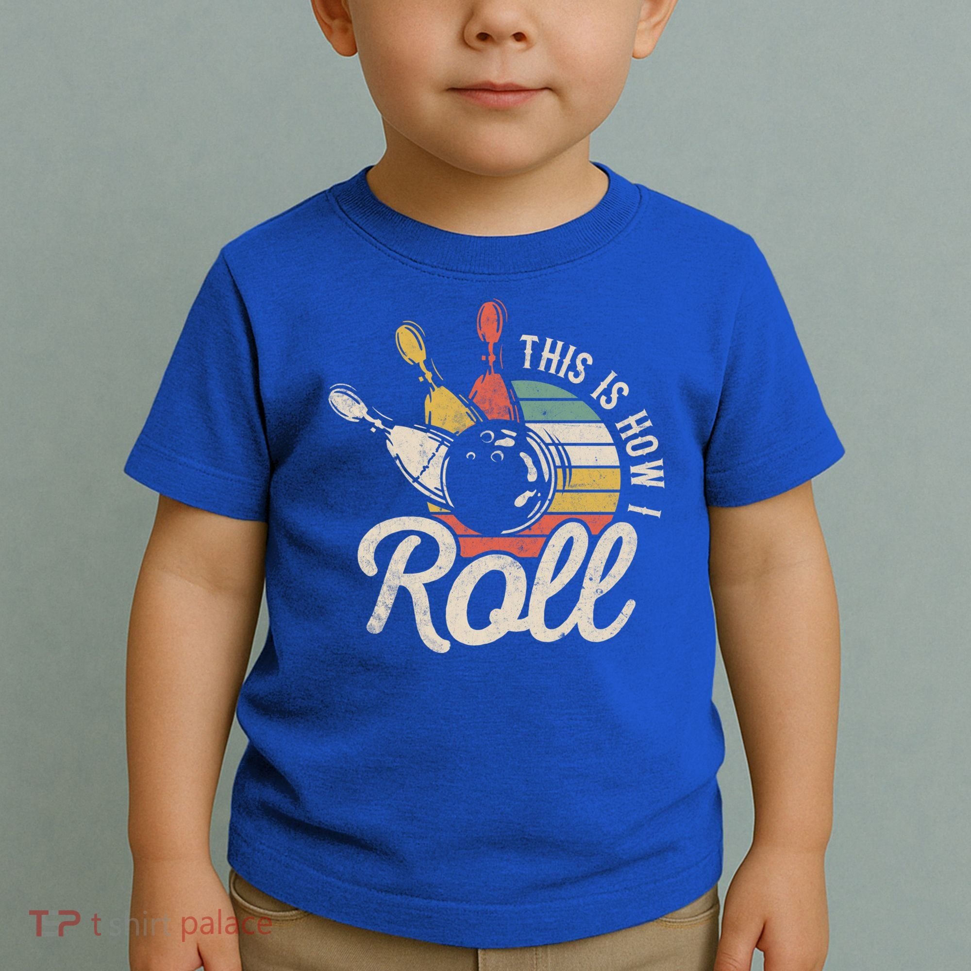 This Is How I Roll Retro Bowling Bowler Funny Gift Great Gift Toddler T-Shirt