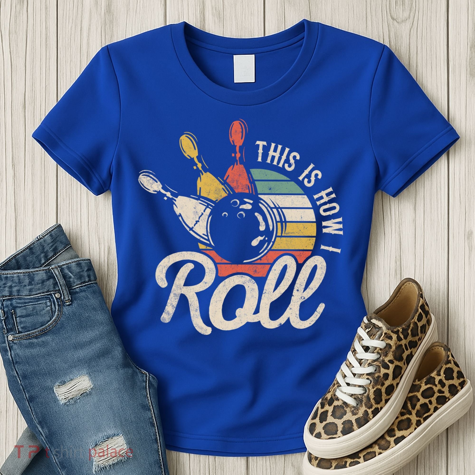 This Is How I Roll Retro Bowling Bowler Funny Gift Great Gift Women's T-Shirt
