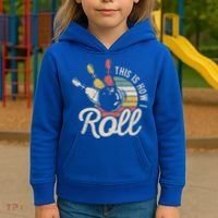 This Is How I Roll Retro Bowling Bowler Funny Gift Great Gift Kids Hoodie thumb 3
