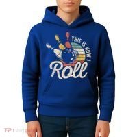 This Is How I Roll Retro Bowling Bowler Funny Gift Great Gift Kids Hoodie thumb 4