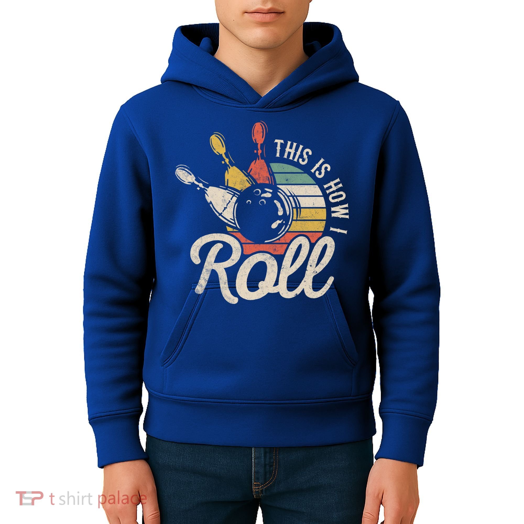 This Is How I Roll Retro Bowling Bowler Funny Gift Great Gift Kids Hoodie