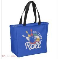 This Is How I Roll Retro Bowling Bowler Funny Gift Great Gift Tote Bag thumb 2