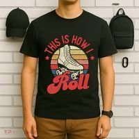 This Is How I Roll Vintage Roller Skating Skate Skater T-Shirt thumb 6