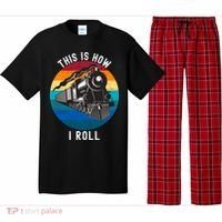 This Is How I Roll Train Funny Locomotive & Railroad Lover Pajama Set thumb 0