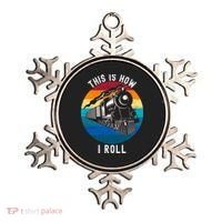 This Is How I Roll Train Funny Locomotive & Railroad Lover Ornament thumb 0