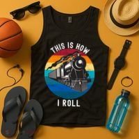 This Is How I Roll Train Funny Locomotive & Railroad Lover Tank Top thumb 4