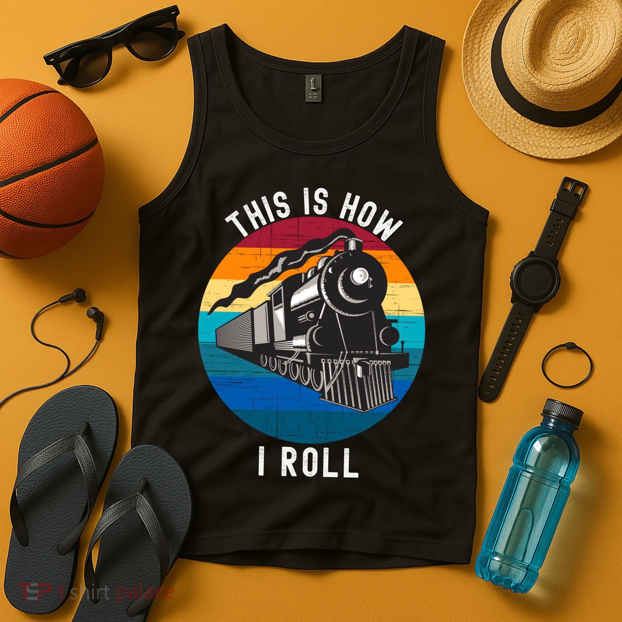 This Is How I Roll Train Funny Locomotive & Railroad Lover Tank Top