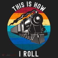 This Is How I Roll Train Funny Locomotive & Railroad Lover Golf Towel thumb 3