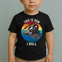 This Is How I Roll Train Funny Locomotive & Railroad Lover Toddler T-Shirt thumb 2