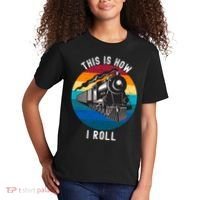 This Is How I Roll Train Funny Locomotive & Railroad Lover Kids T-Shirt thumb 2