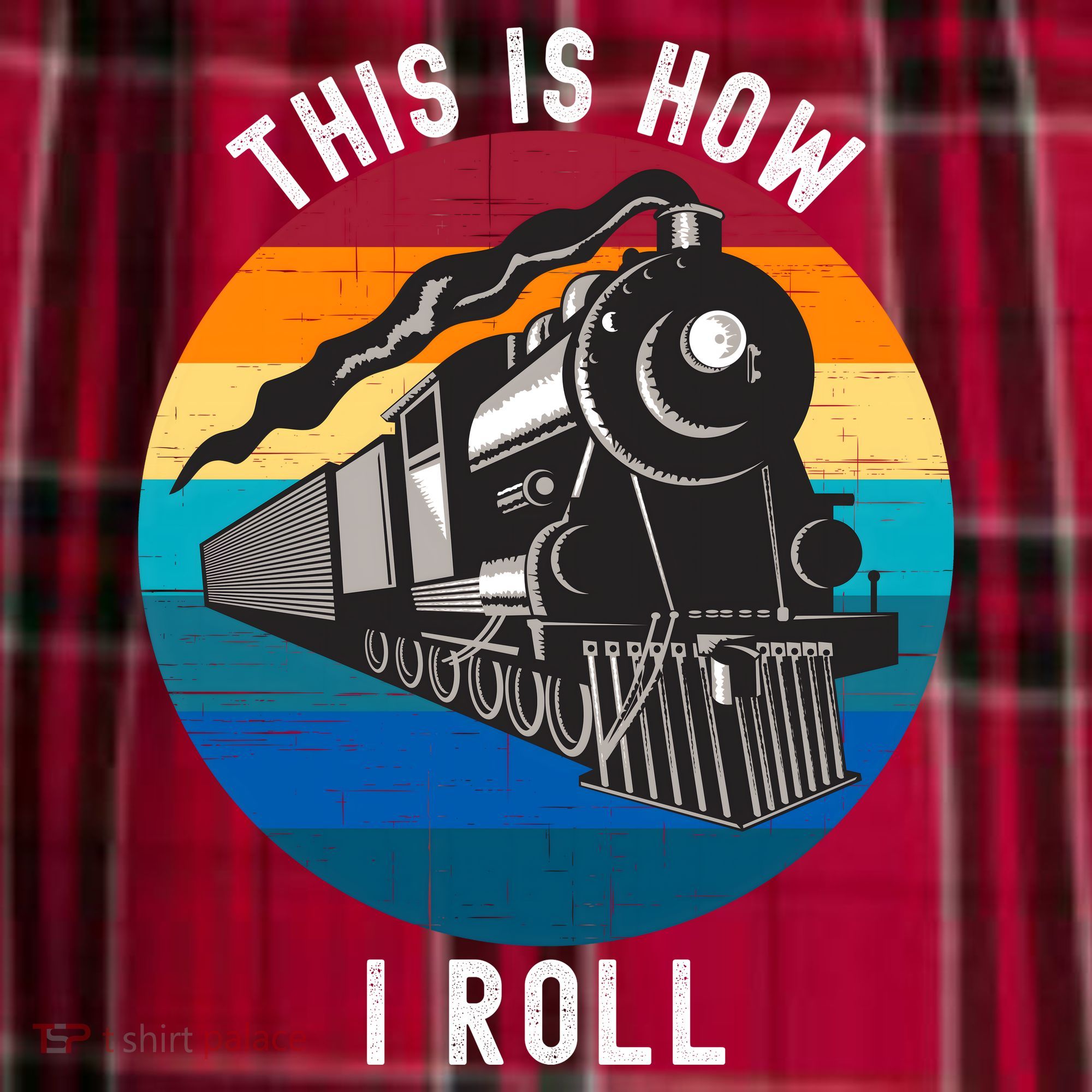 This Is How I Roll Train Funny Locomotive & Railroad Lover Men's Flannel Plaid Pajama Pants